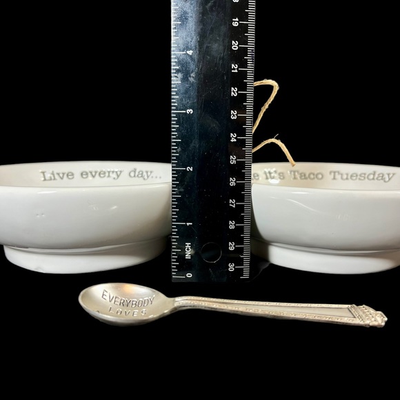 MUD PIE Double Salsa Server Set “Live Every Day…like it’s Taco Tuesday” NWT - Picture 5 of 9